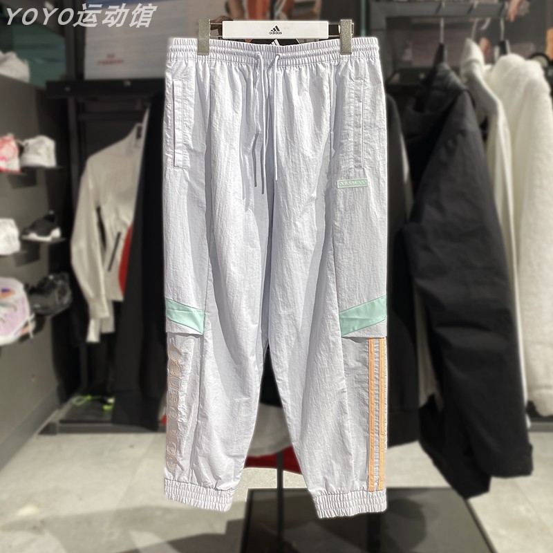 adidas阿迪达斯裤子女新款时尚休闲透气束脚运动长裤正品GP5462-图0