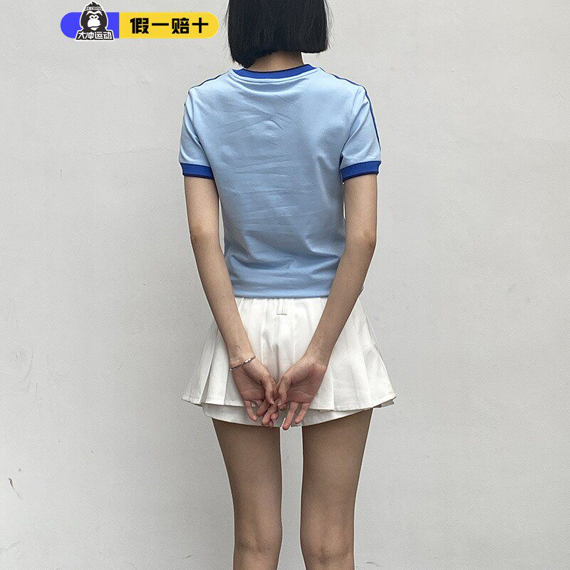 正品阿迪达斯三叶草女子短袖三条杠针织透气休闲半袖T恤IZ2674,淘宝优惠券,粉丝福利购,淘宝优惠卷