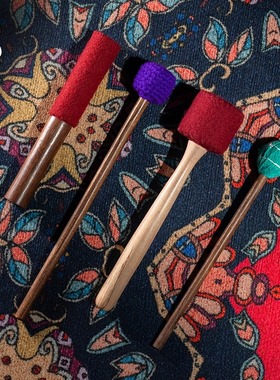 羊毛毡颂钵配件演奏手工制品敲棒
