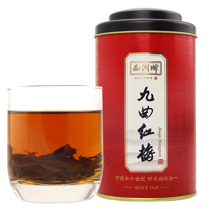 罐装经典罐杭州特产红龙井 100g 九曲红梅特级 西湖牌茶叶红茶 罐装经典罐杭州特产红龙井 100g 九曲红梅特级 西湖牌茶叶红茶