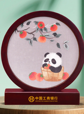 可定制logo，手工湘绣礼盒