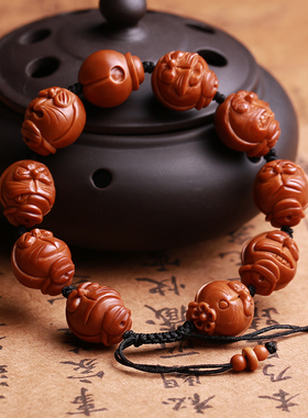 橄榄核机器猫手串佛珠男文玩