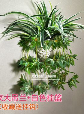仿真绿植多花假吊兰挂篮盆栽装饰
