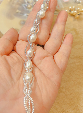 【BW珍珠】澳白色珍珠扭扭款手链，小众设计，手围16-18