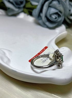 【BW宝石】祖母绿戒指，银镶带证书