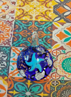 【BW中古】蓝色派大星琉璃吊坠，惊喜价49