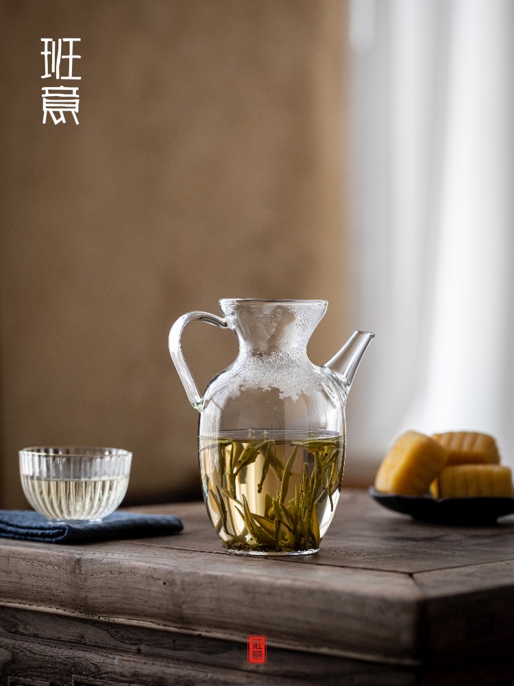 透明仿宋玻璃茶壶泡绿茶专用壶茶具小号泡茶冷水壶泡茶器家用单壶