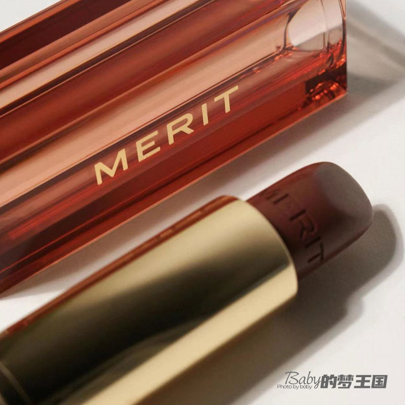 也太好看了~美国 Merit Signature 缎面保湿光泽滋润口红唇膏3g - 图0