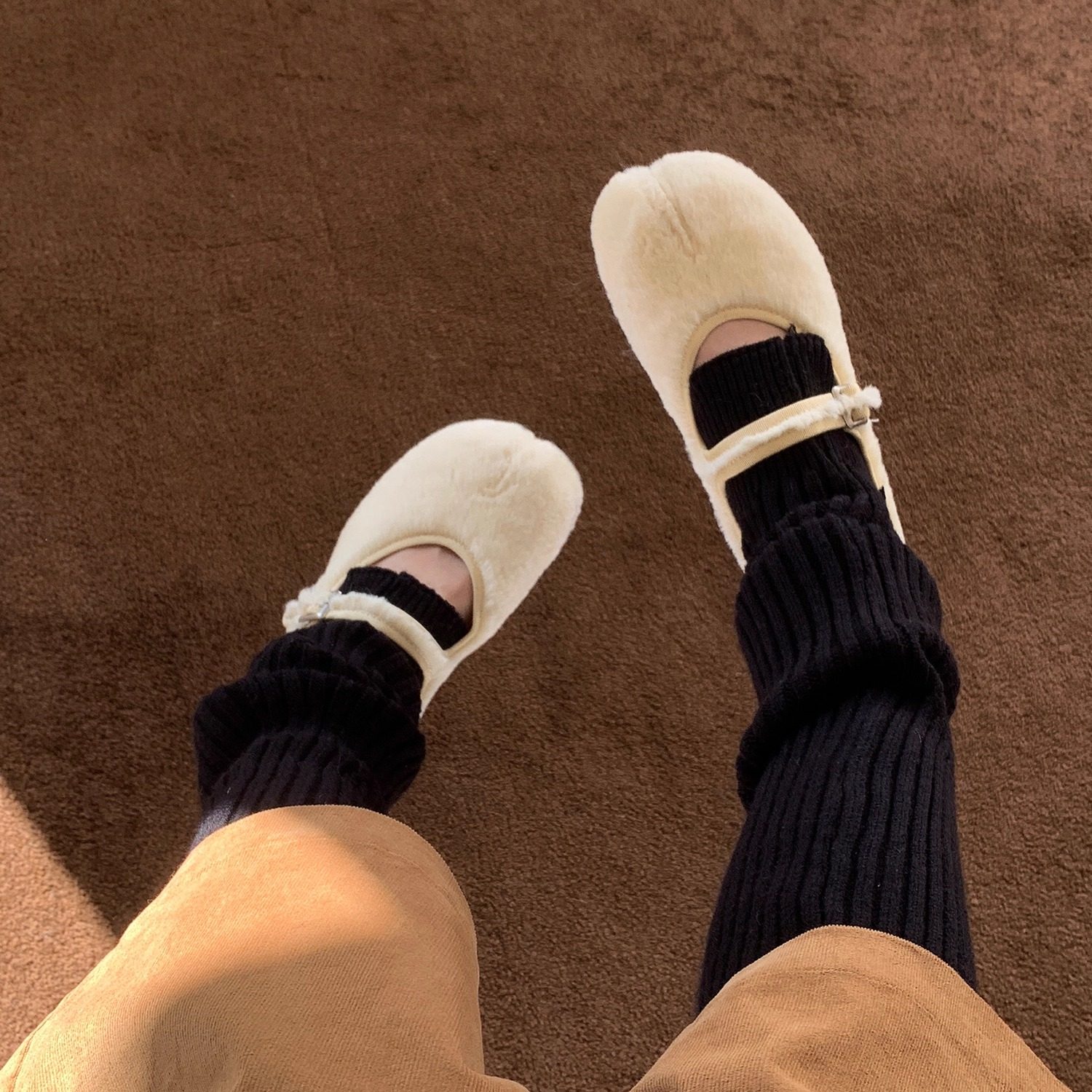 11.10日新品鞋大师毛毛tabi分趾鞋猪脚鞋玛丽珍单鞋法式女平底鞋,淘宝优惠券,粉丝福利购,淘宝优惠卷