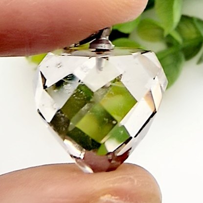 天然茶水晶刻面圆椎体吊坠挂坠男女清热降火明目消暑一物一图A36,淘宝优惠券,粉丝福利购,淘宝优惠卷