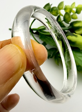 正品特价天然白水晶手镯女款小巧51mm一物一图净化负能量A21-9