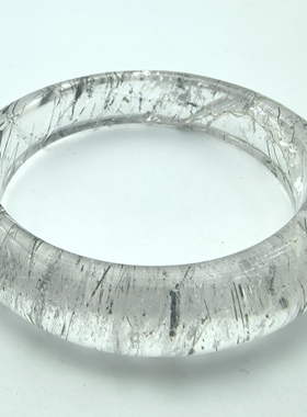 天然黑发晶手镯强运水晶手环个性张扬饰品送礼55mm一物一图A21-3