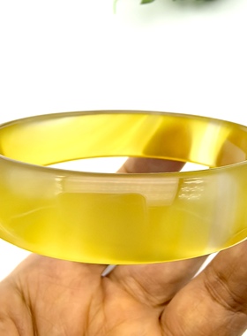 正品特价纯天然黄玛瑙水晶手镯内径56.5mm女礼物一物一图A15-175