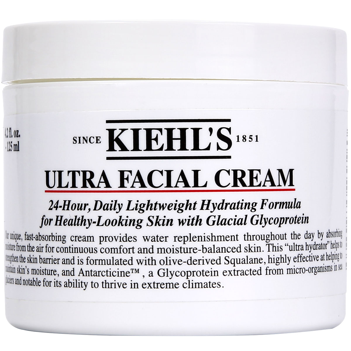 Kiehl's科颜氏角鲨烷/冰河蛋白高保湿面霜125ml加大装