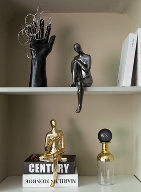 金属感组合摆件轻奢陶瓷