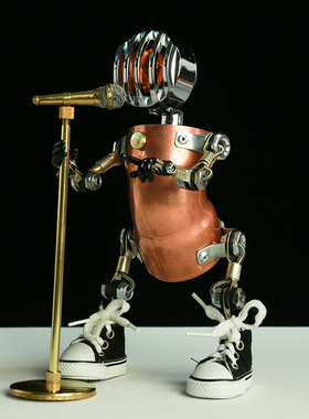 赛博朋克蒸汽朋克机器人桌面摆件