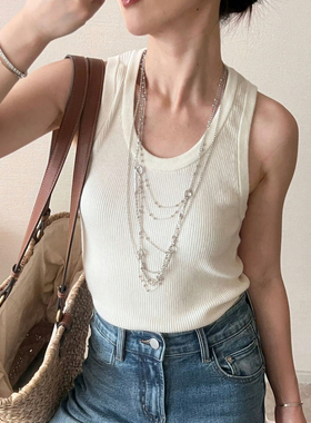 马总张悦儿多层流苏长链条