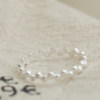 S925 sterling silver wavy ball open stacking ring