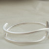 S925 sterling silver frosted star open ring for women