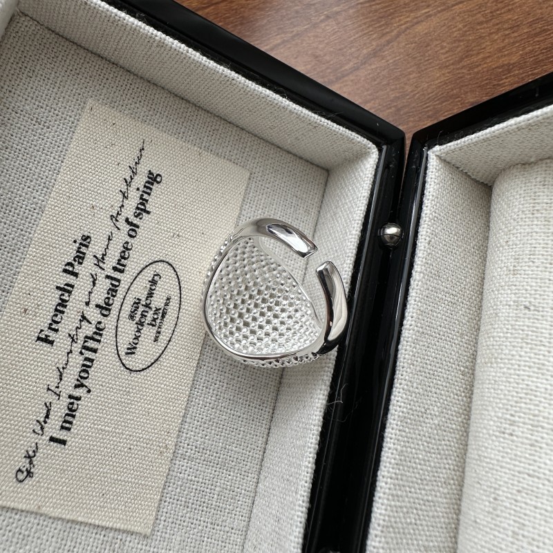 All-over S925 sterling silver mesh ball ring