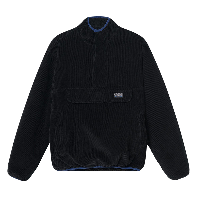 Stussy Conduroy Mock Pullover 灯芯绒半开领仿羊羔绒内衬外套潮 - 图3