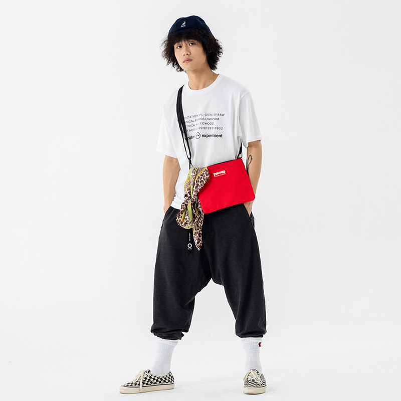 【特价】THRASHER RED SHOULDER BAG火焰新年单肩斜跨方包信封包-图1