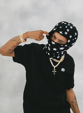 BBC提花针织面罩春夏秋冬