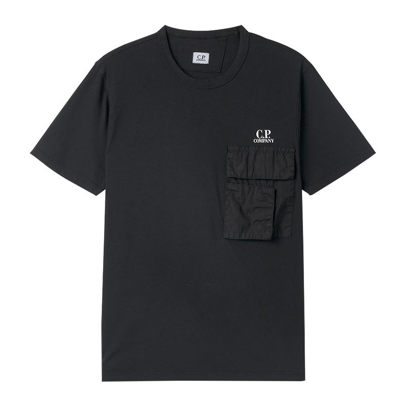 潮物Woo C.P. Company Pocket Tee 印花Logo纯色胸袋宽松短袖T恤 - 图3