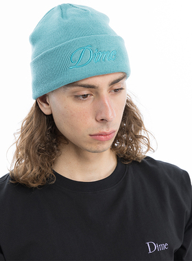 Dime MTL Cursive Beanie 经典卷边冷帽高弹力保暖针织毛线帽子