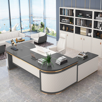 Light Extravagant Boss Table Presidents Table And Chairs Combination Brief Modern Single Desk Big Bandae High-end Office Furniture