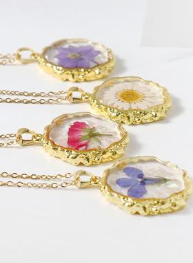 植物干花小众设计项链