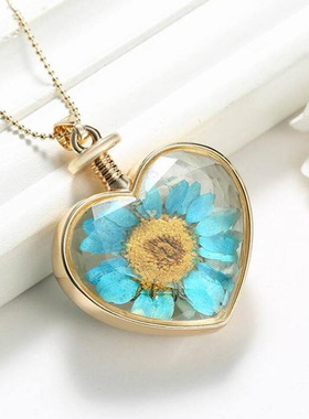 心形植物日韩森系吊坠闺蜜项链