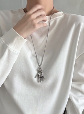 手掌项链钛钢不掉色嘻哈男女同款