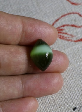 碧玉宝石光猫眼镶嵌吊坠戒指