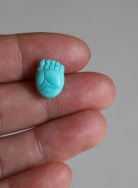 绿松石知足常乐配饰吊坠戒指