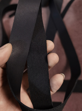 真皮皮条辅料 手工DIY皮具配件黑色皮绳手带包带肩带材料缠绕弹弓