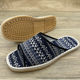 Summer breathable cotton and linen single cloth slippers for men and women handmade cloth shoes for office non-slip home summer sandals
