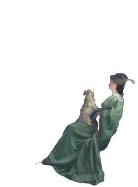欧式喷绘油画布弗兰克·布拉姆利蓝色的夜晚人物艺术画芯装饰画