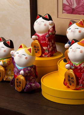喵侍着物招福喵招财猫转运前台摆件乔迁送人礼物祈福
