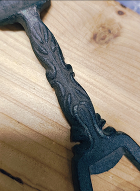 中古设计师款孤品铸铁材质雕花叉子装饰摆件