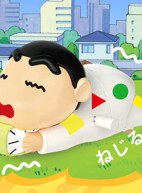 抖音同款蜡笔萌宠小新动感新生活系列盲盒发条可动手办小新玩具摆