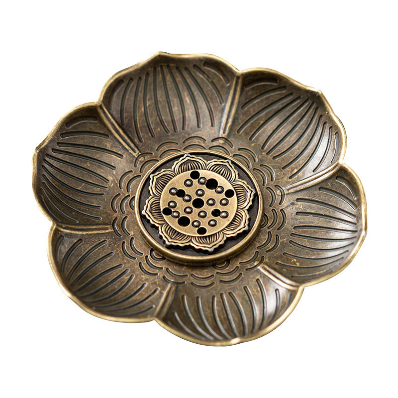 莲花香插香炉香托香盘配件线香托多功能香插香道摆件,淘宝优惠券,粉丝福利购,淘宝优惠卷