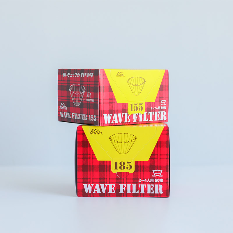 日本kalita wave漂白籃型濾杯專用蛋糕濾紙155/185盒裝50/100枚