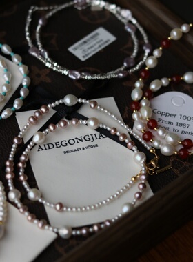 手作原创设计感天然淡水珍珠项链