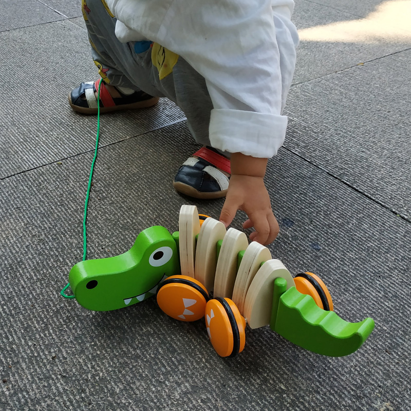 婴儿幼儿童宝宝手拉绳拉线小拖车学步学走小孩益智玩具0-1-2岁半3 - 图0