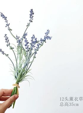 小清新花束仿真薰衣草假花装饰道具单只普罗旺斯紫色花卉桌面摆放