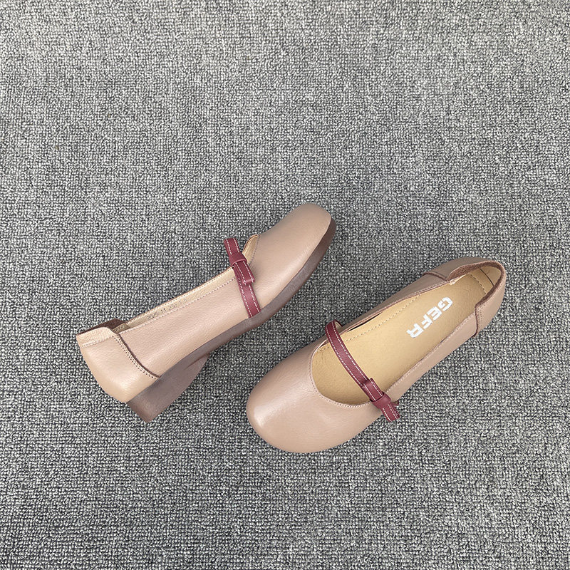 秋季单鞋软底软面舒适女鞋新款2025爆款时尚气质真皮淑女玛丽珍鞋,淘宝优惠券,粉丝福利购,淘宝优惠卷