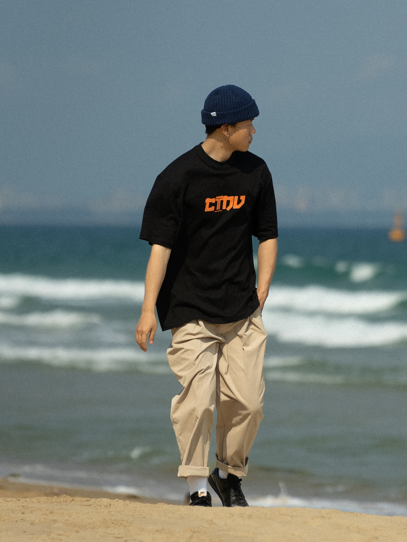 CITYDIVE Printing T-Shirt 210克重廓形CTDV字母印花短袖T恤 - 图1