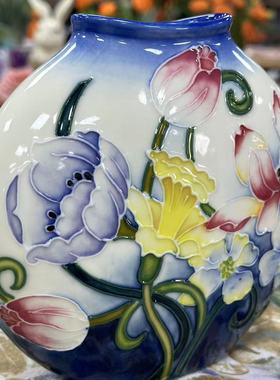 出口陶瓷喇叭花掌中宝花瓶