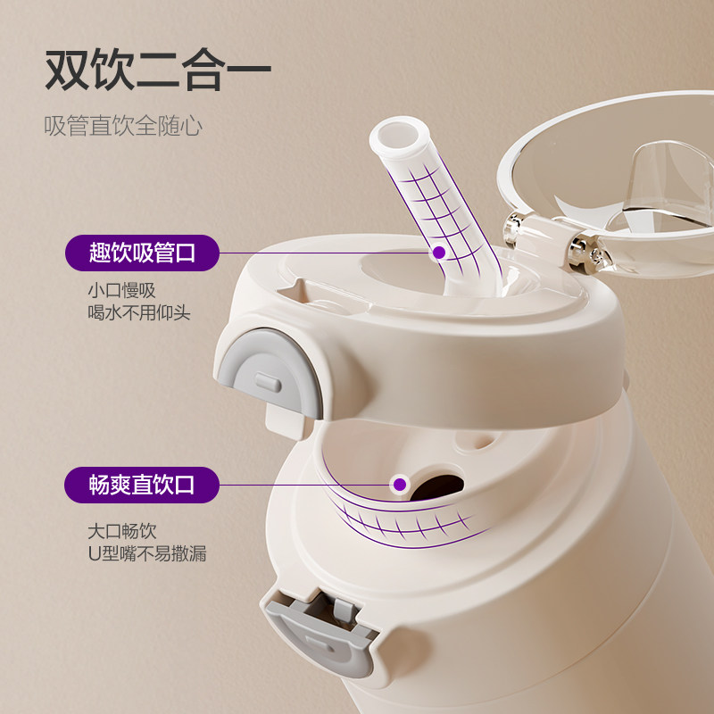 飞利浦新安怡儿童保温杯吸管水杯婴幼儿园男女上学专用大容量水壶,淘宝优惠券,粉丝福利购,淘宝优惠卷